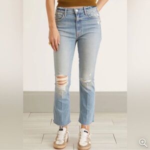MOTHER The Hustler Ankle Fray Jeans in Ropes End Size 31